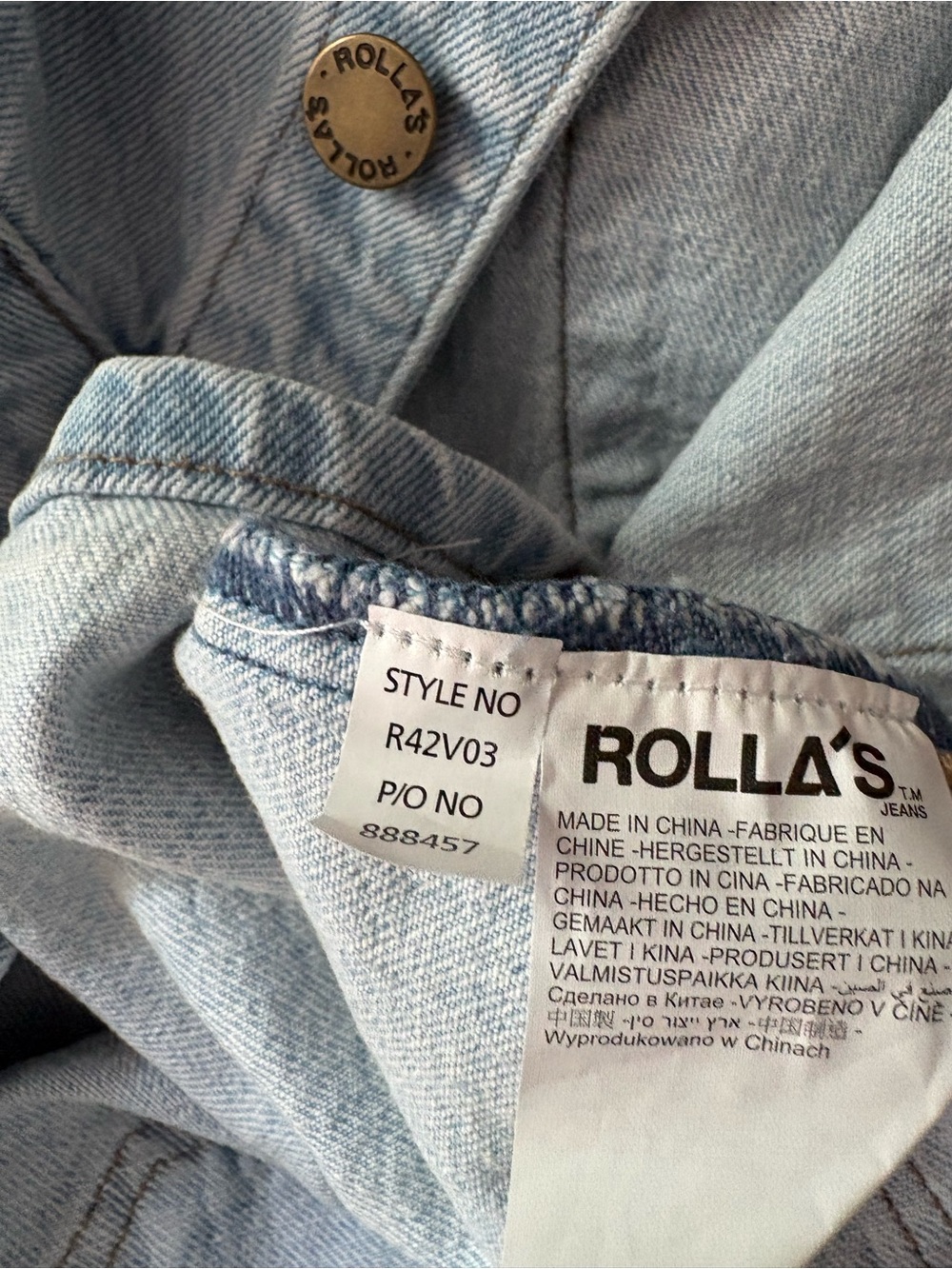 Rolla’s Sailor Romper in Luna Light Blue Vintage Denim Size Medium - Picture 13 of 14